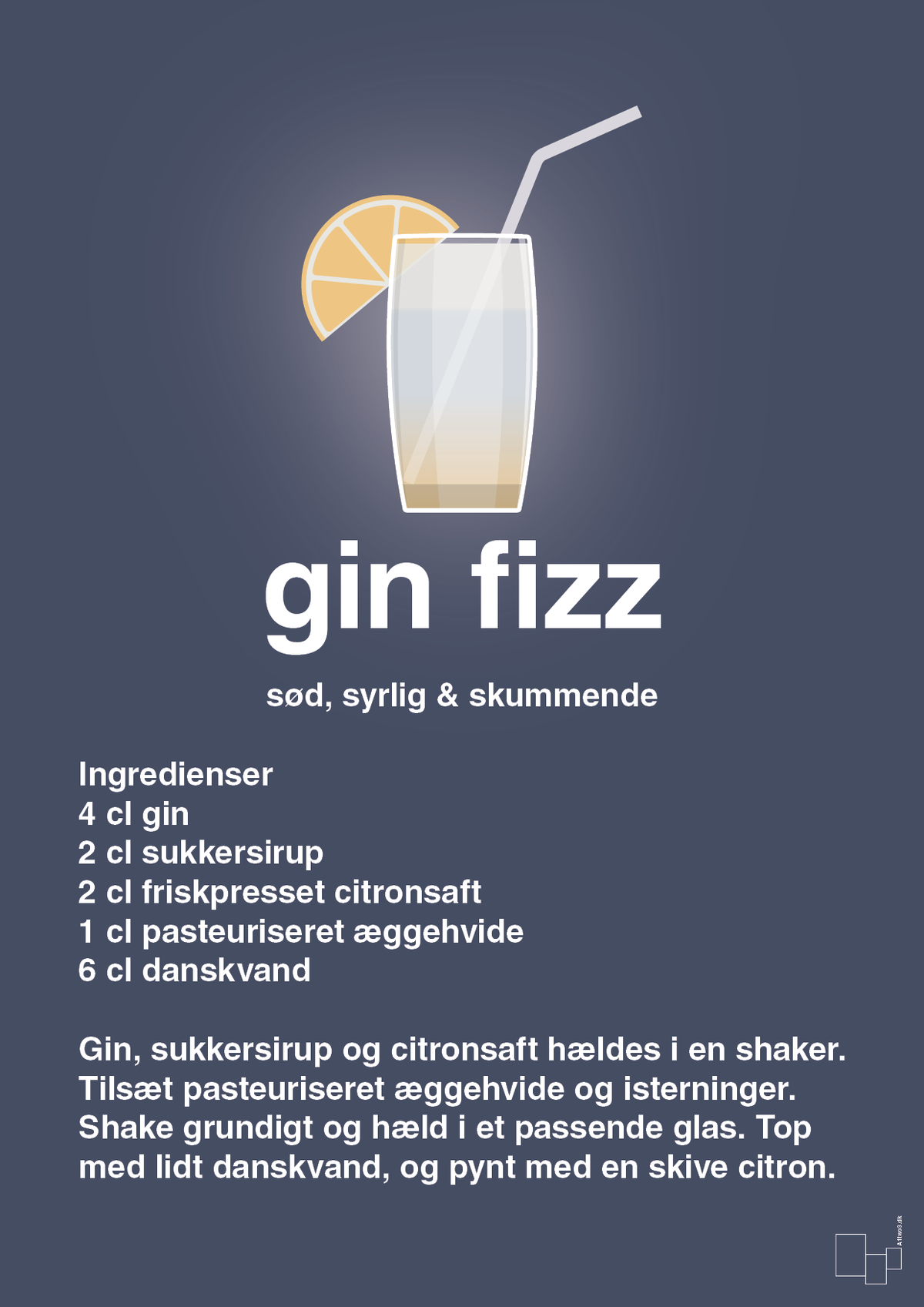 Gin fizz - petrol-Cocktails-A1two3