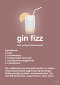 plakat: gin fizz - plum-Cocktails-A1two3