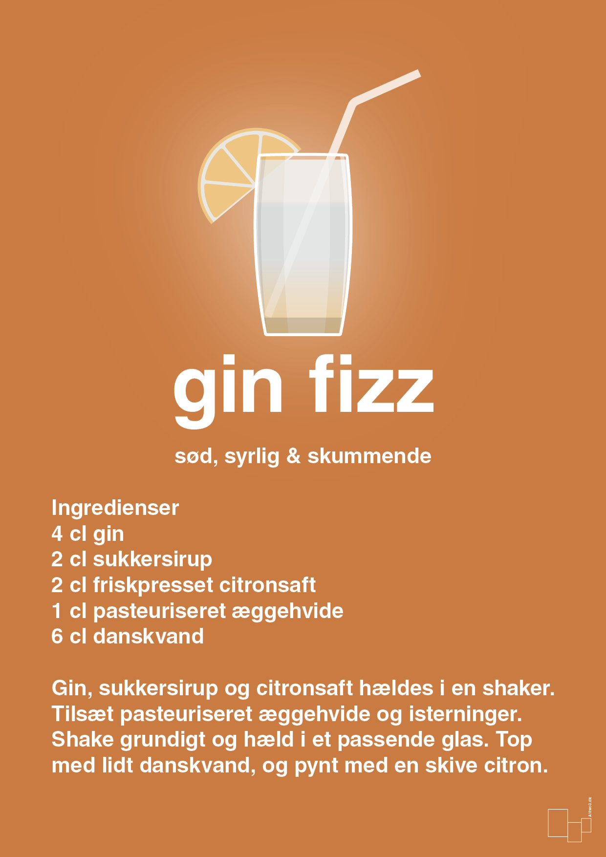 plakat: gin fizz - rumba orange-Cocktails-A1two3