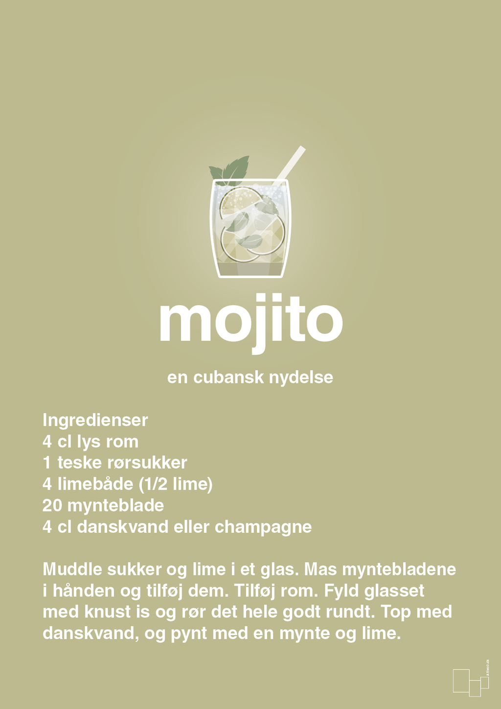 plakat: mojito - back to nature-Cocktails-A1two3