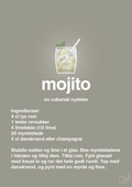 plakat: mojito - battleship gray-Cocktails-A1two3
