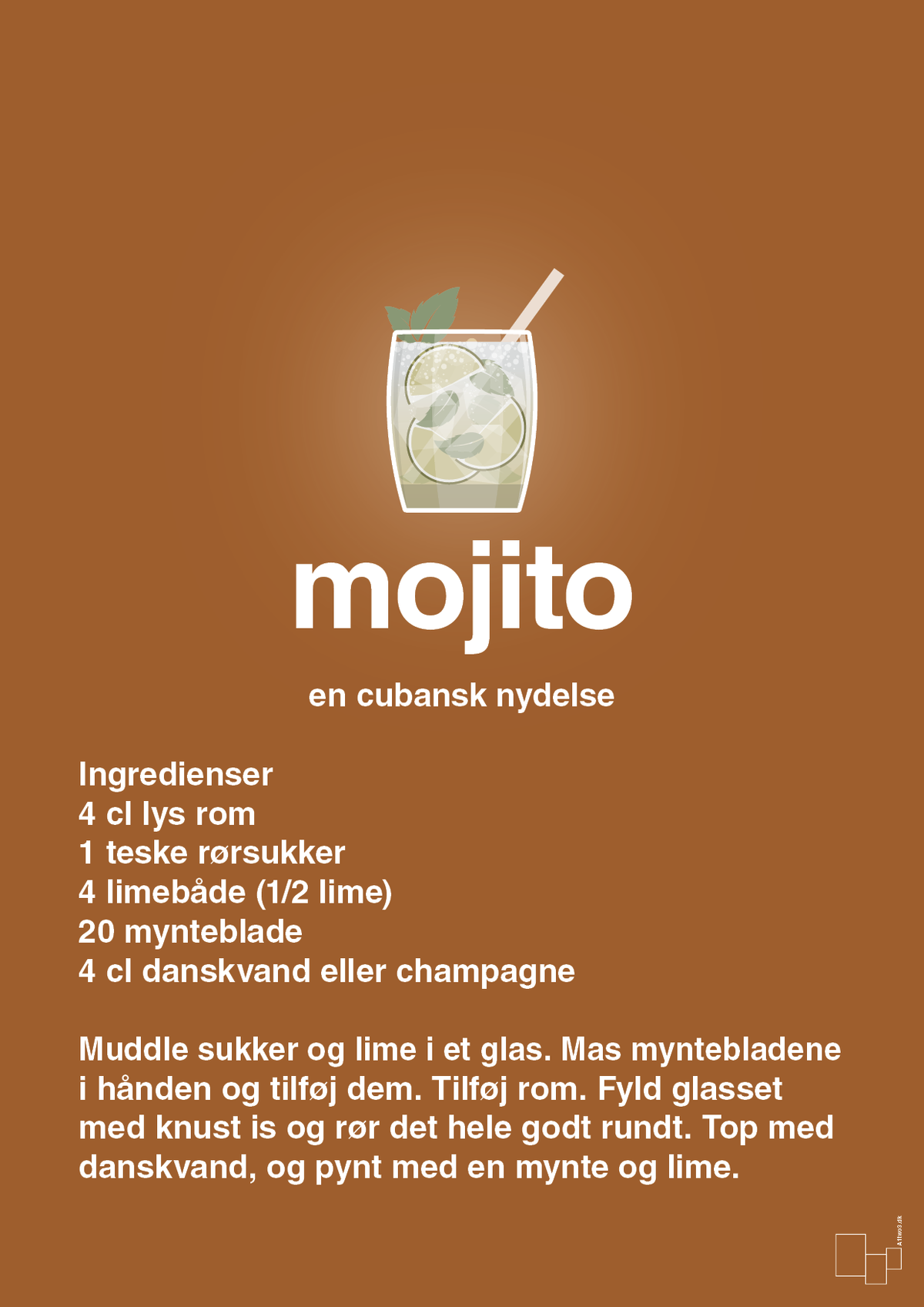 plakat: mojito - cognac-Cocktails-A1two3