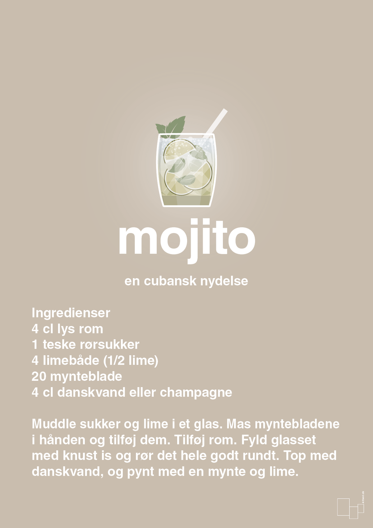 plakat: mojito - creamy mushroom-Cocktails-A1two3