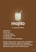 plakat: mojito - dark brown-Cocktails-A1two3