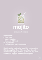 plakat: mojito - dusty lilac-Cocktails-A1two3
