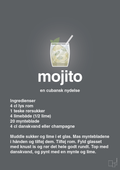 plakat: mojito - graphic charcoal-Cocktails-A1two3