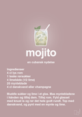 plakat: mojito - light rose-Cocktails-A1two3