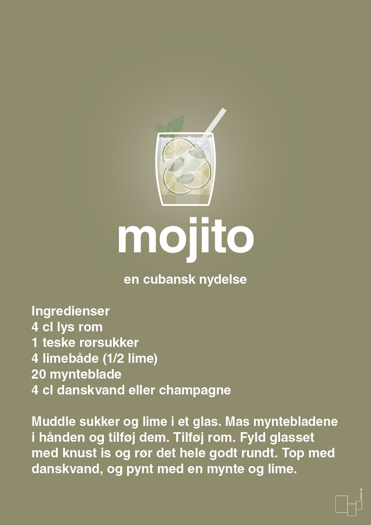 plakat: mojito - misty forrest-Cocktails-A1two3
