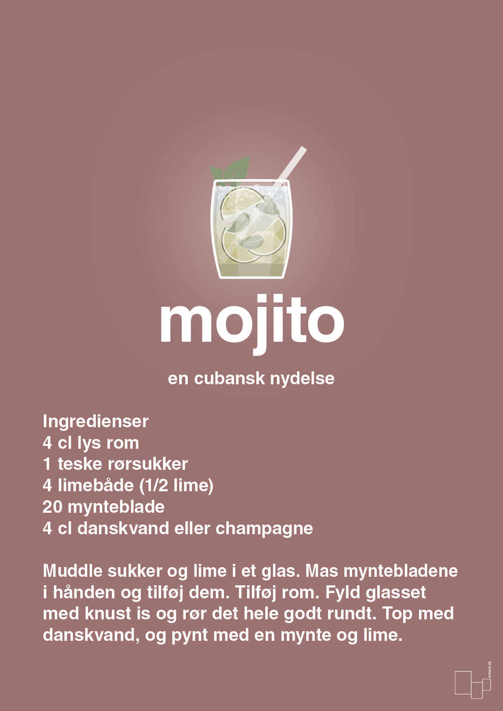 plakat: mojito - plum-Cocktails-A1two3