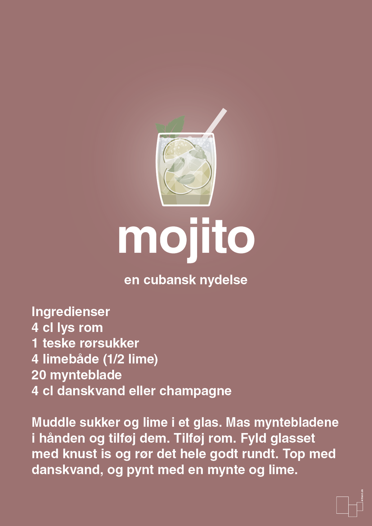 plakat: mojito - plum-Cocktails-A1two3