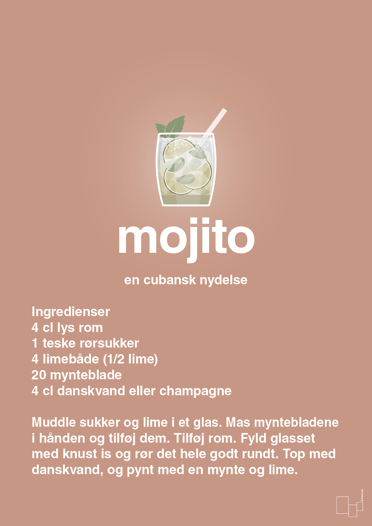 plakat: mojito - powder-Cocktails-A1two3