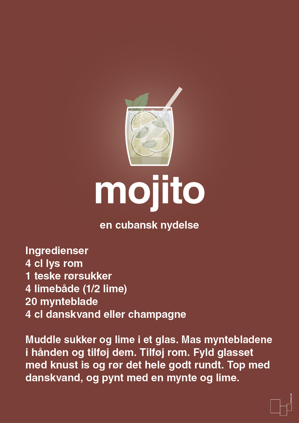 plakat: mojito - red pepper-Cocktails-A1two3