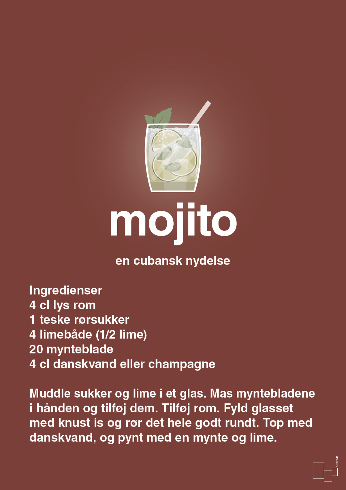 plakat: mojito - red pepper-Cocktails-A1two3