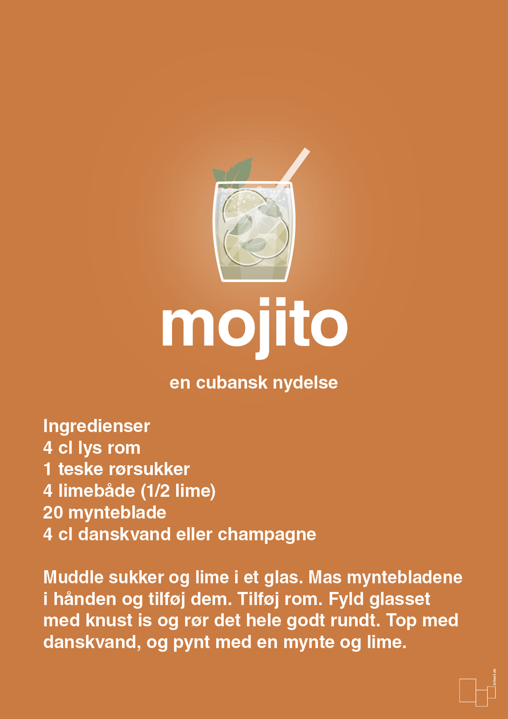 plakat: mojito - rumba orange-Cocktails-A1two3