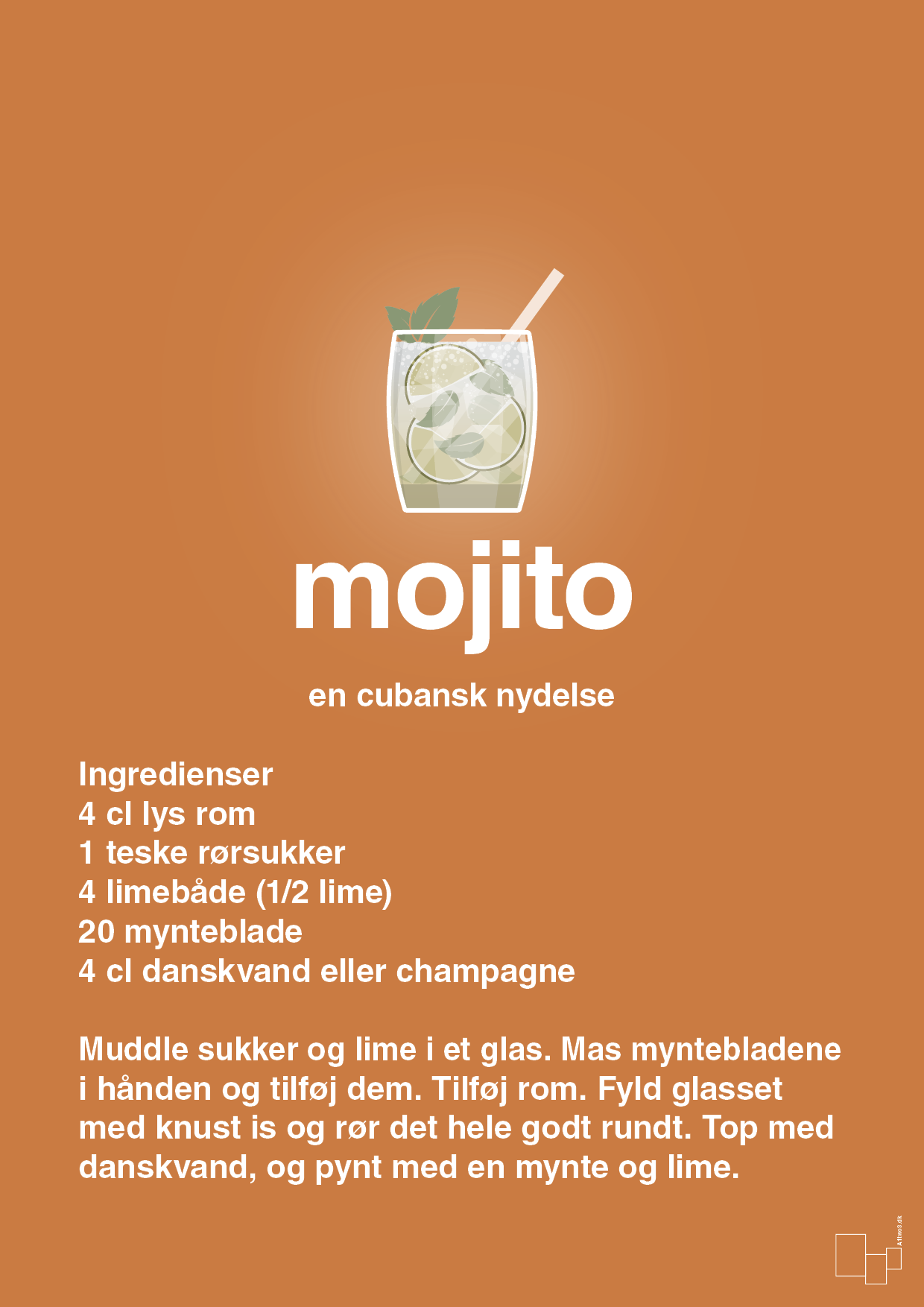 plakat: mojito - rumba orange-Cocktails-A1two3