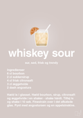 plakat: whiskey sour - broken beige-Cocktails-A1two3
