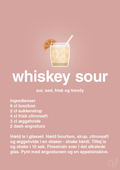 plakat: whiskey sour - bubble shell-Cocktails-A1two3