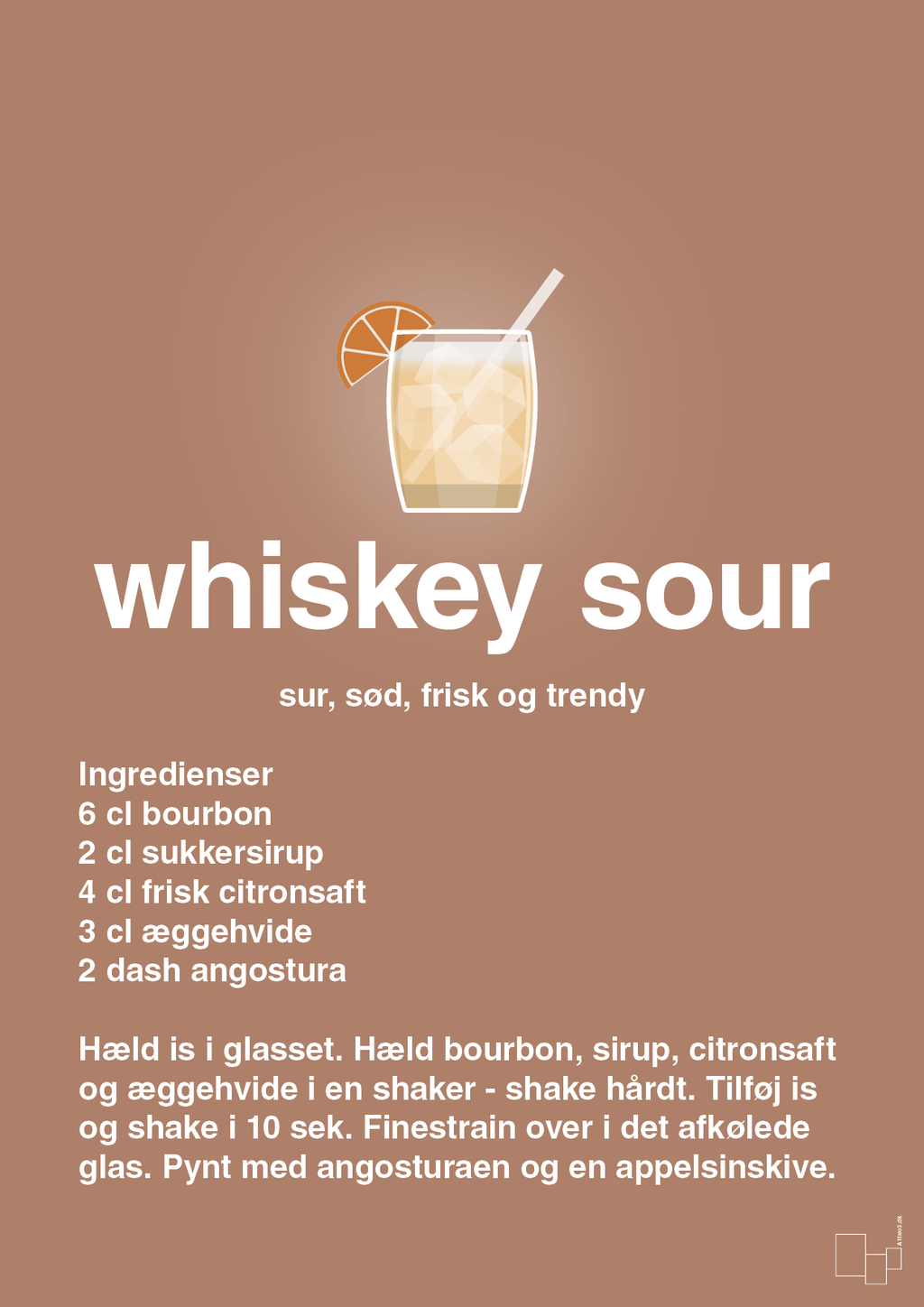 plakat: whiskey sour - cider spice-Cocktails-A1two3