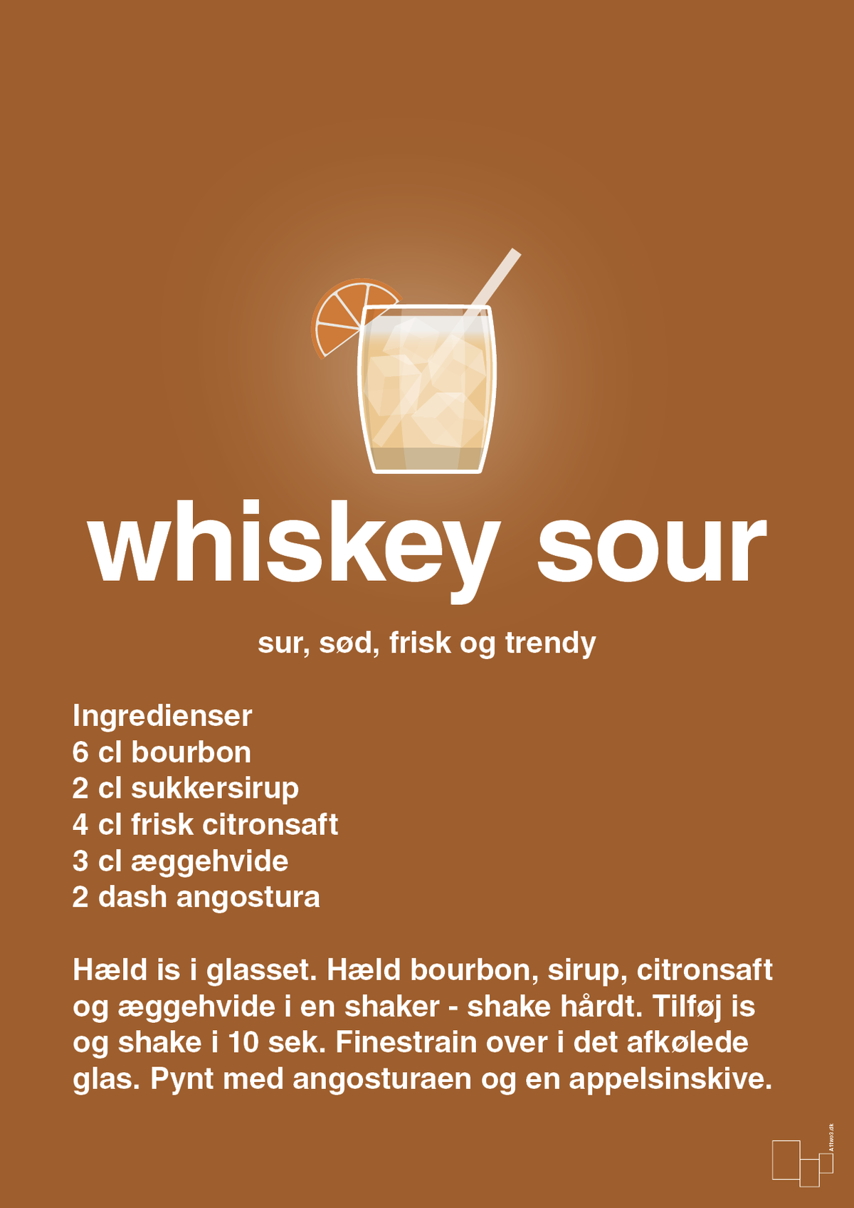 plakat: whiskey sour - cognac-Cocktails-A1two3