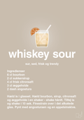 plakat: whiskey sour - creamy mushroom-Cocktails-A1two3