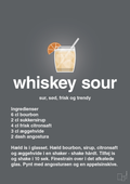plakat: whiskey sour - graphic charcoal-Cocktails-A1two3