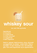 plakat: whiskey sour - honeycomb-Cocktails-A1two3