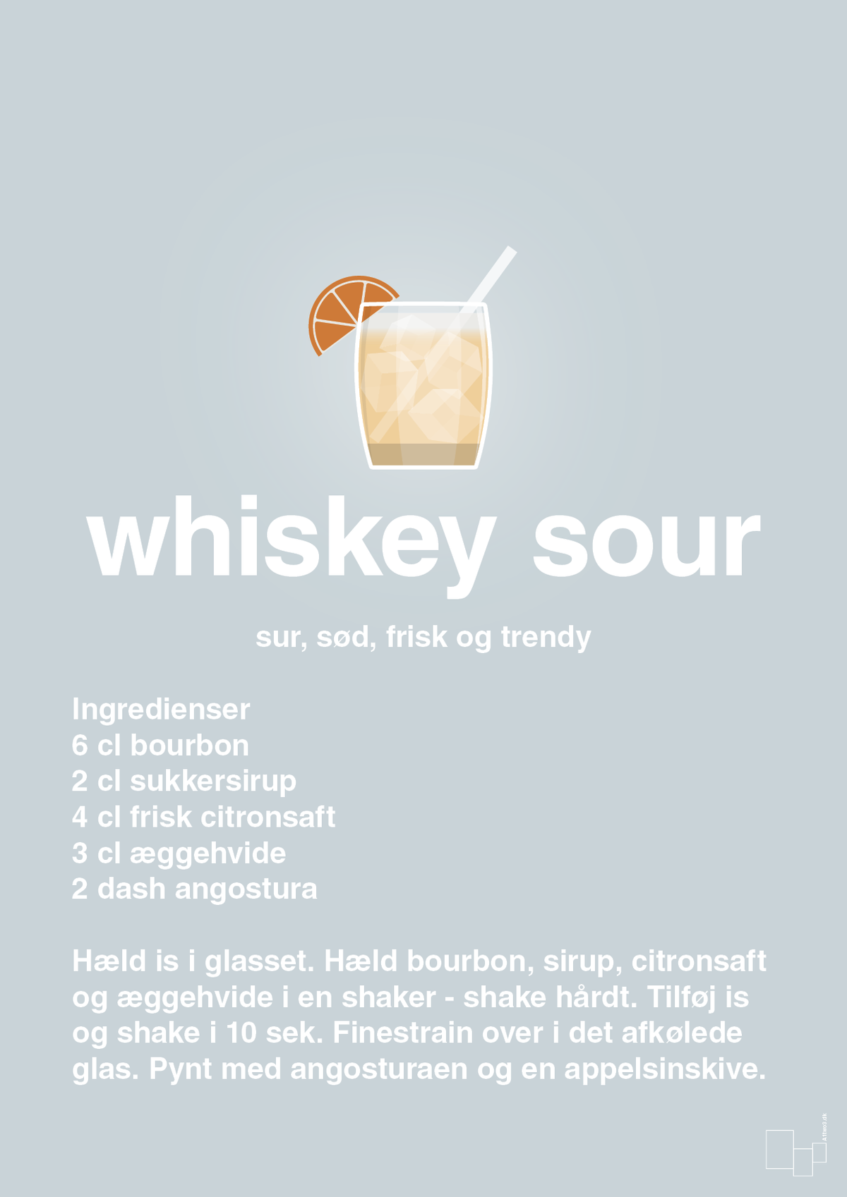 plakat: whiskey sour - light drizzle-Cocktails-A1two3