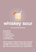 plakat: whiskey sour - light rose-Cocktails-A1two3