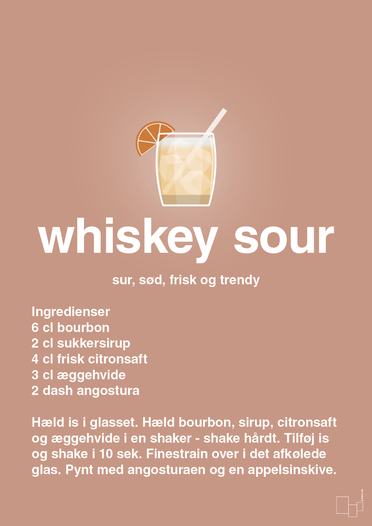 plakat: whiskey sour - powder-Cocktails-A1two3