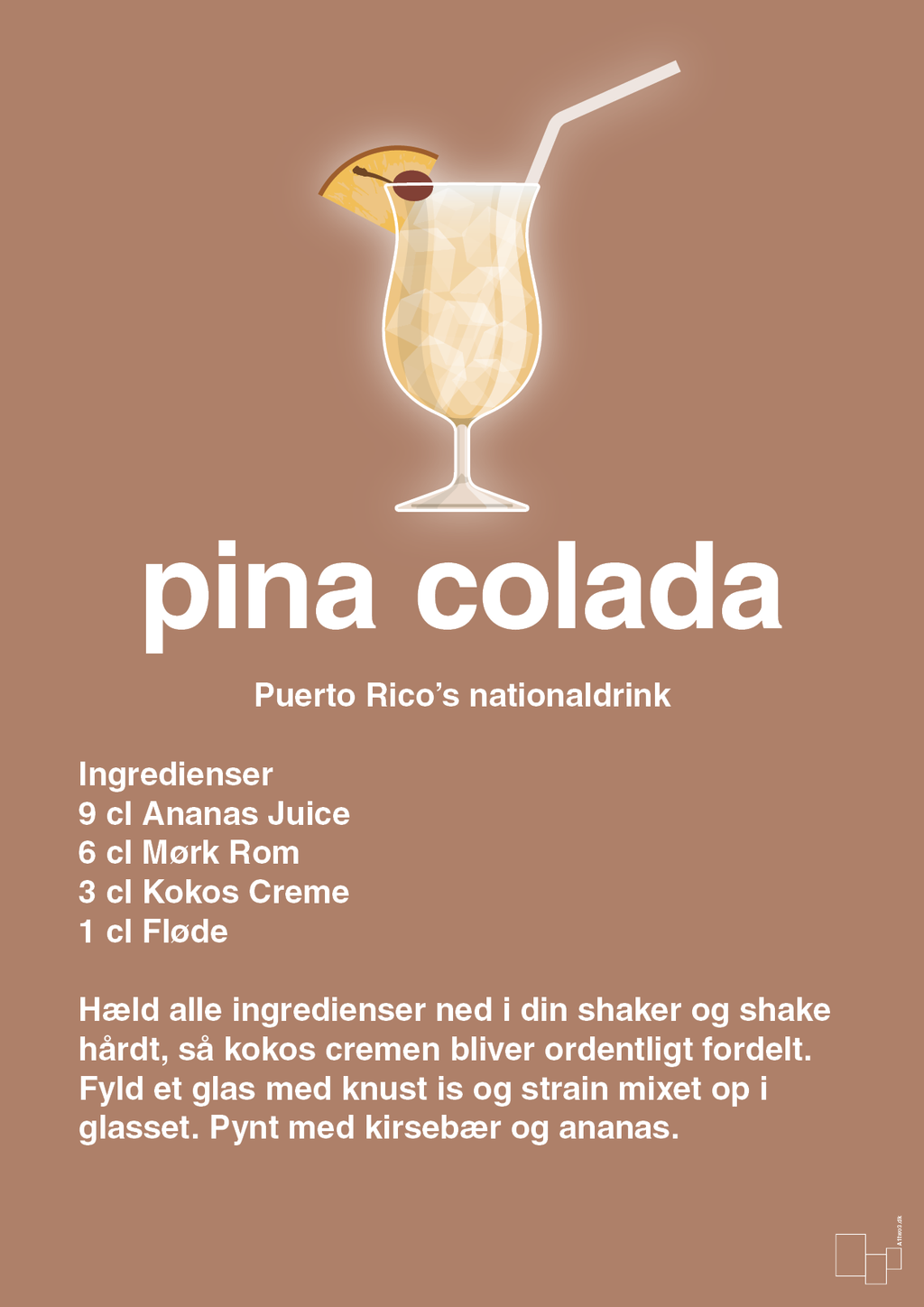 plakat: pina colada - cider spice-Cocktails-A1two3