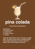 plakat: pina colada - dark brown-Cocktails-A1two3