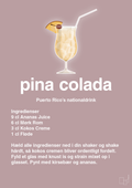 plakat: pina colada - light rose-Cocktails-A1two3