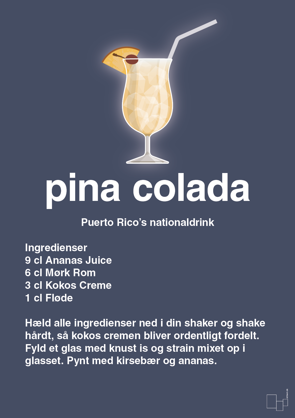 Pina colada - petrol-Cocktails-A1two3