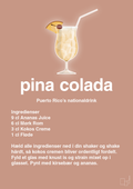 plakat: pina colada - powder-Cocktails-A1two3