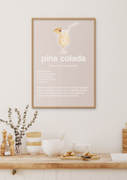 plakat: pina colada - heavenly blue-Cocktails-A1two3