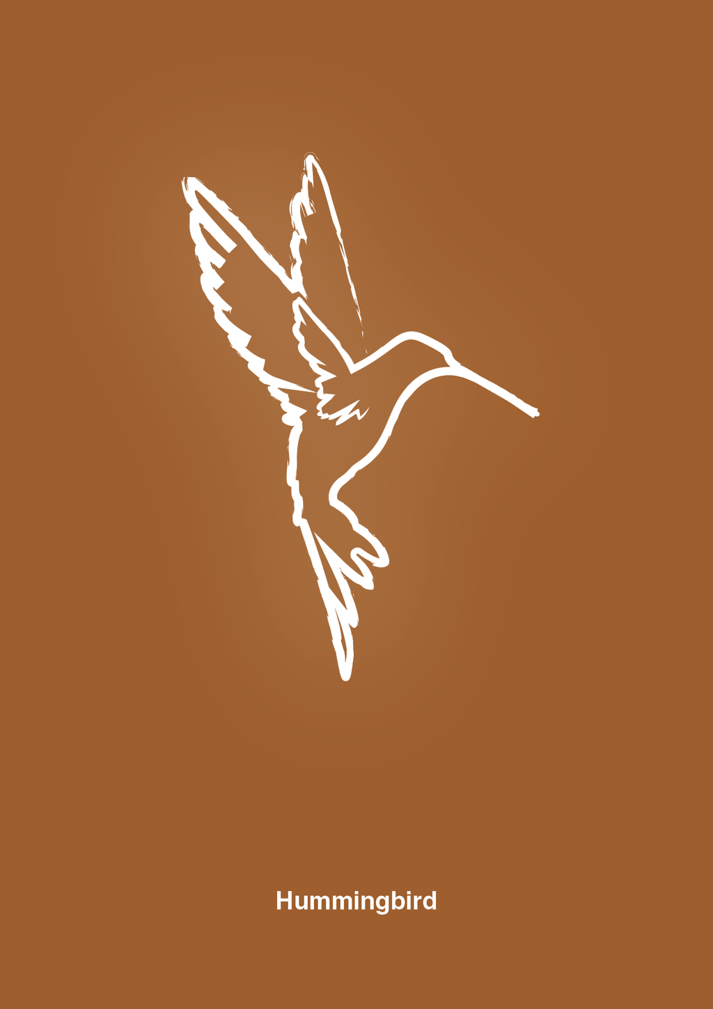 plakat: kolibri - cognac-Tegning-A1two3