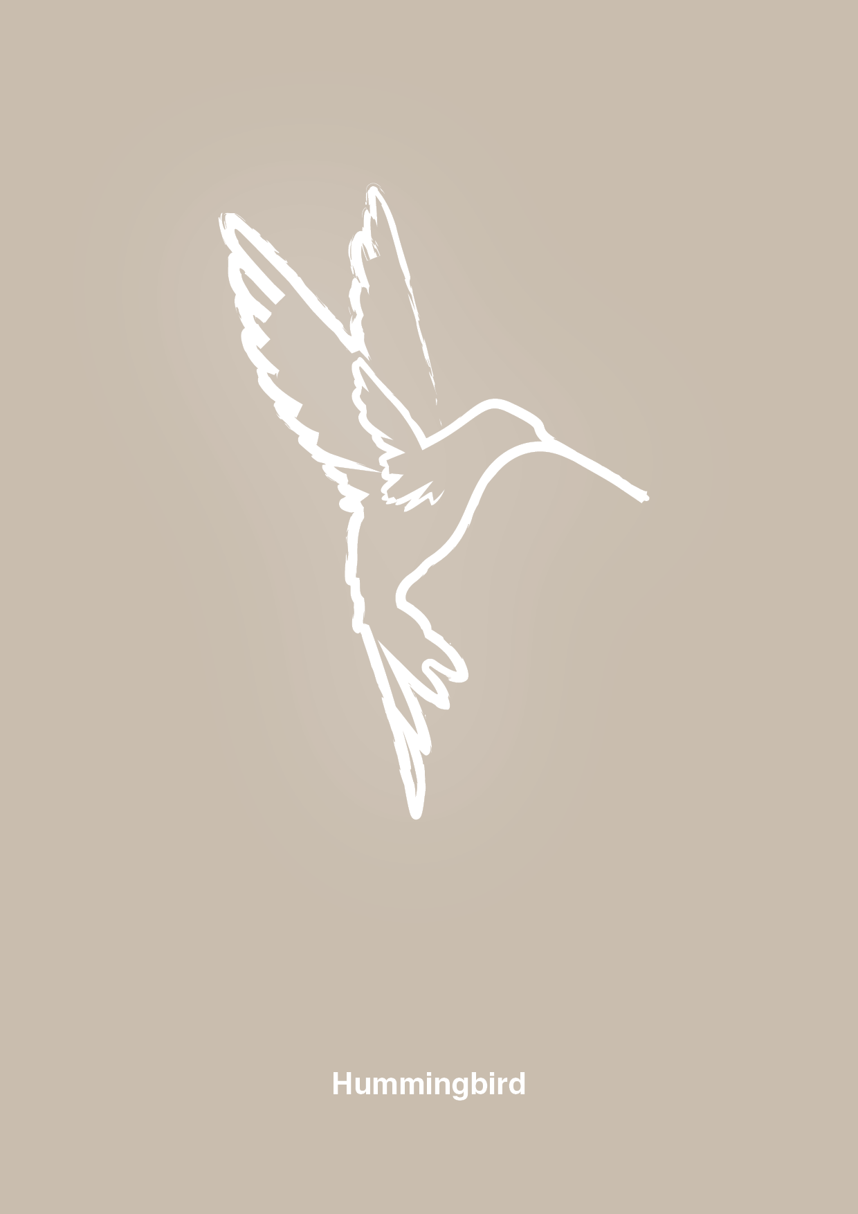 plakat: kolibri - creamy mushroom-Tegning-A1two3