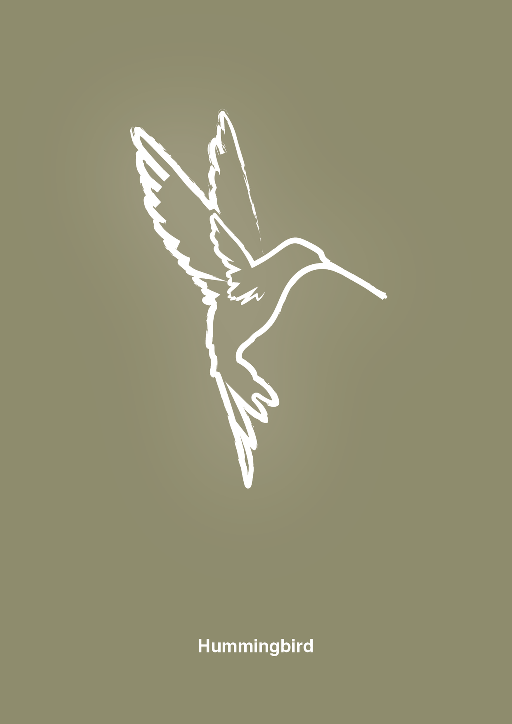 plakat: kolibri - misty forrest-Tegning-A1two3