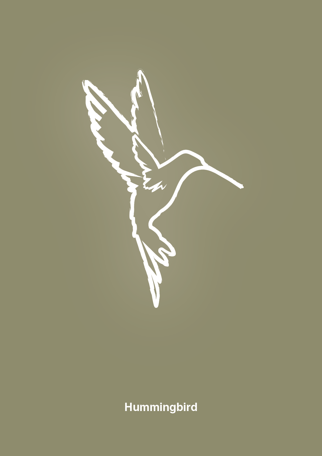 plakat: kolibri - misty forrest-Tegning-A1two3