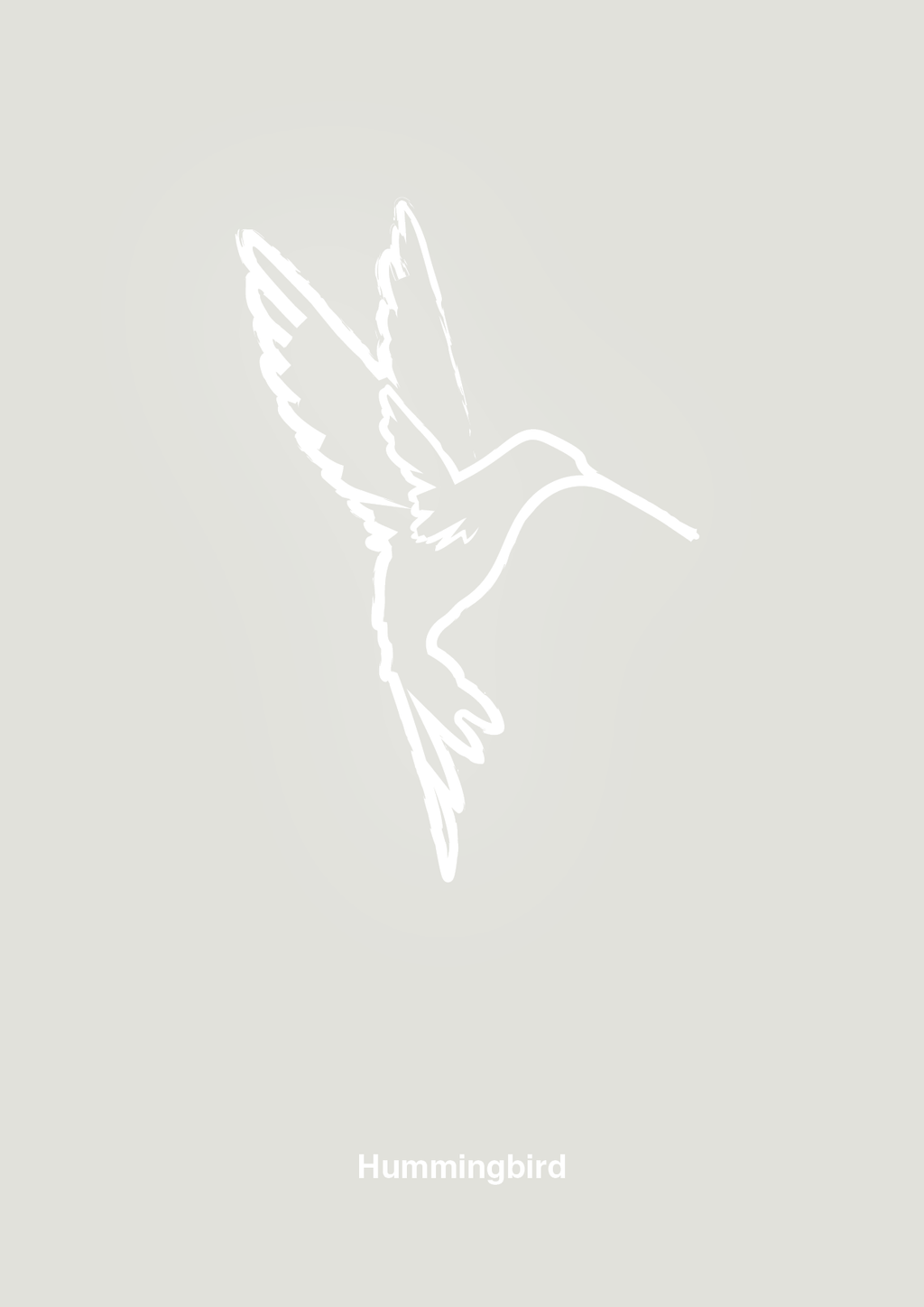 plakat: kolibri - painters white-Tegning-A1two3