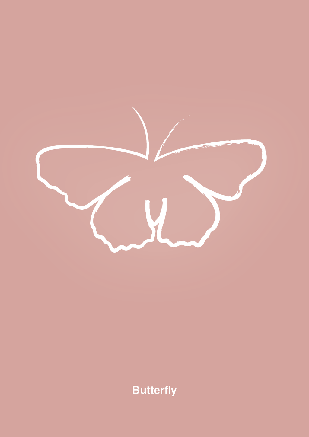 plakat: sommerfugl - bubble shell-Tegning-A1two3