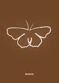 plakat: sommerfugl - dark brown-Tegning-A1two3