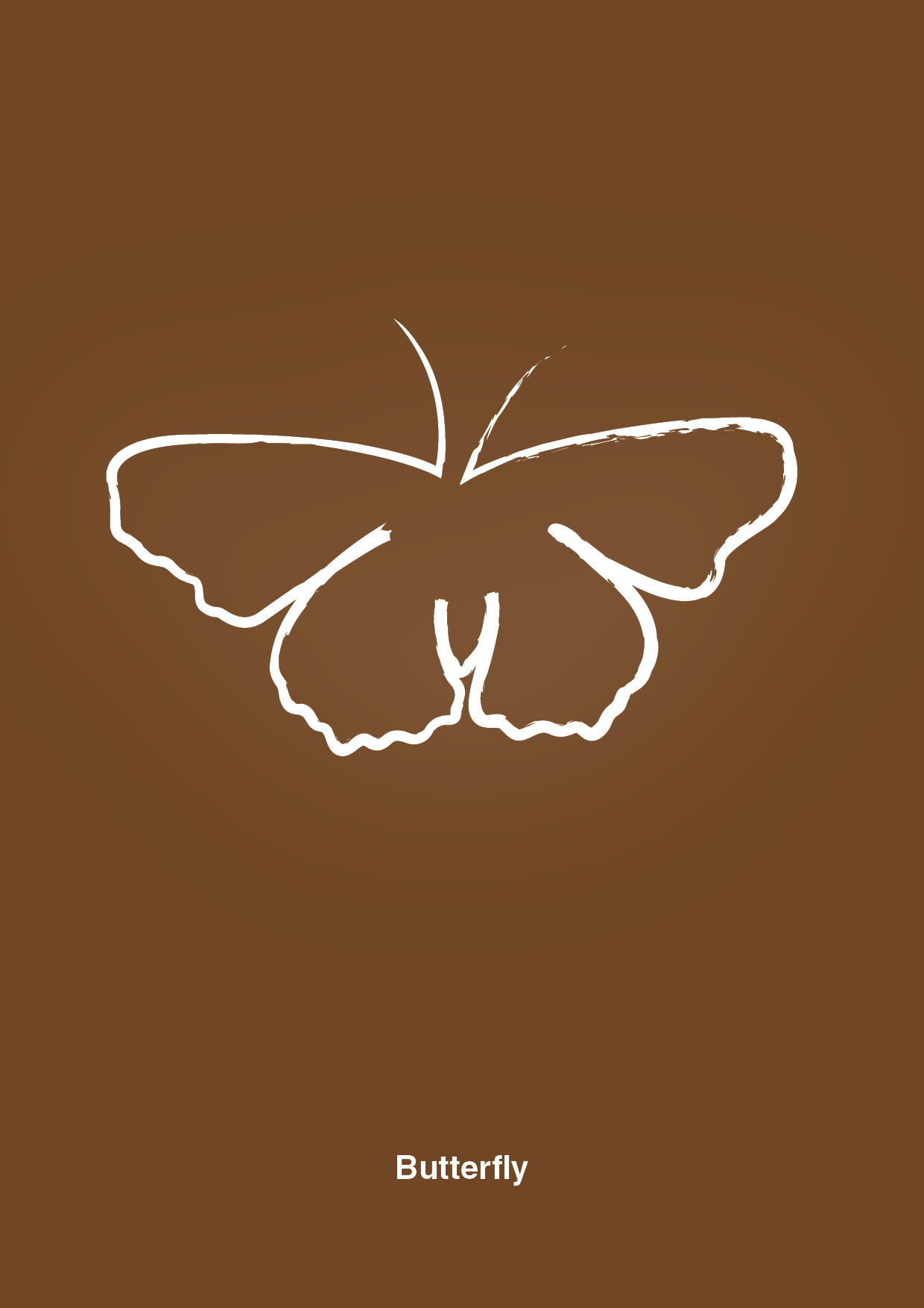 plakat: sommerfugl - dark brown-Tegning-A1two3