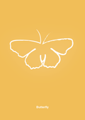 plakat: sommerfugl - honeycomb-Tegning-A1two3