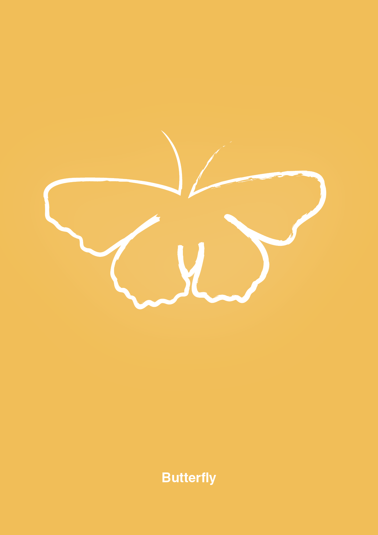 plakat: sommerfugl - honeycomb-Tegning-A1two3