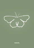 plakat: sommerfugl - jade-Tegning-A1two3
