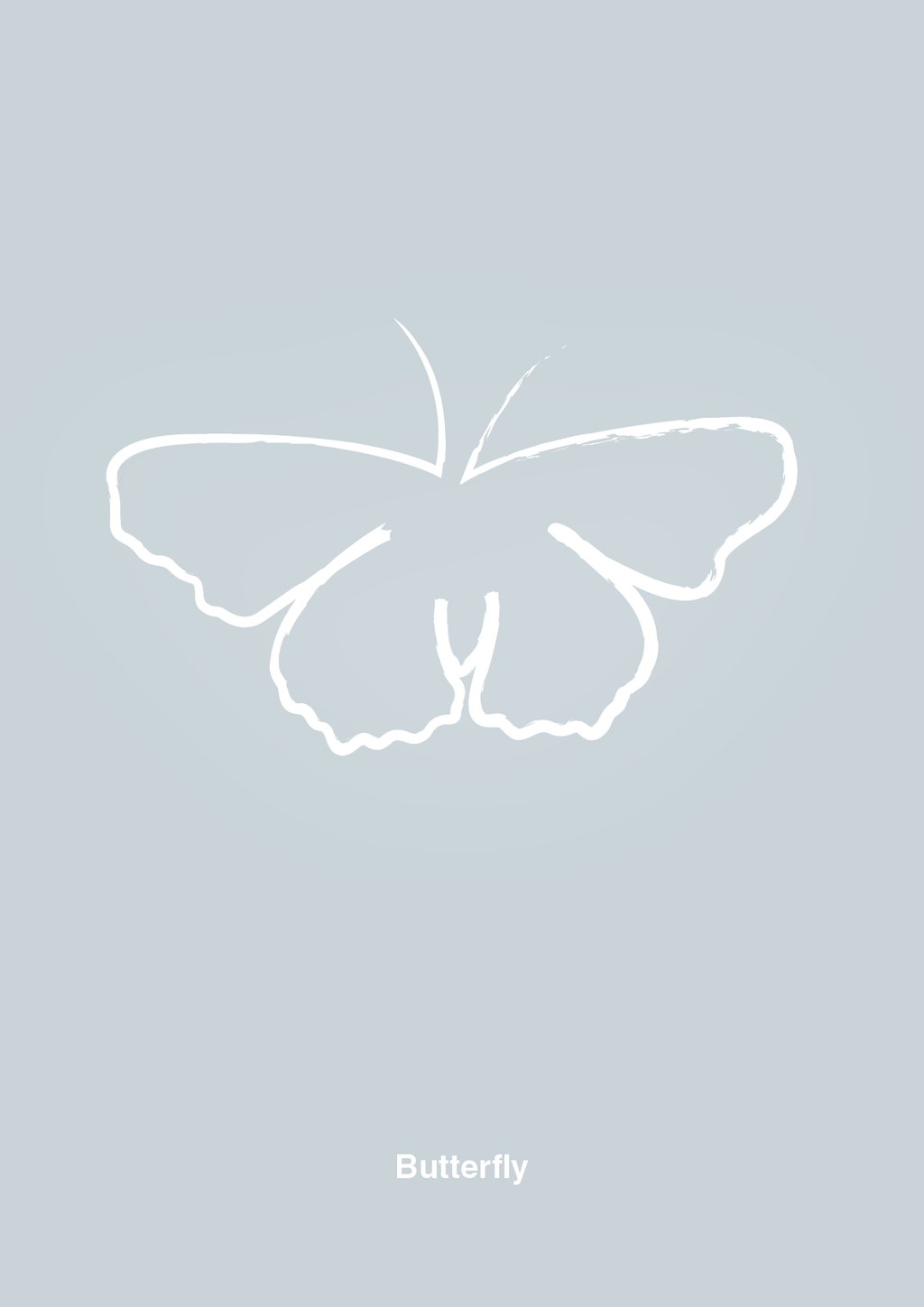 plakat: sommerfugl - light drizzle-Tegning-A1two3