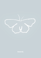 plakat: sommerfugl - light drizzle-Tegning-A1two3