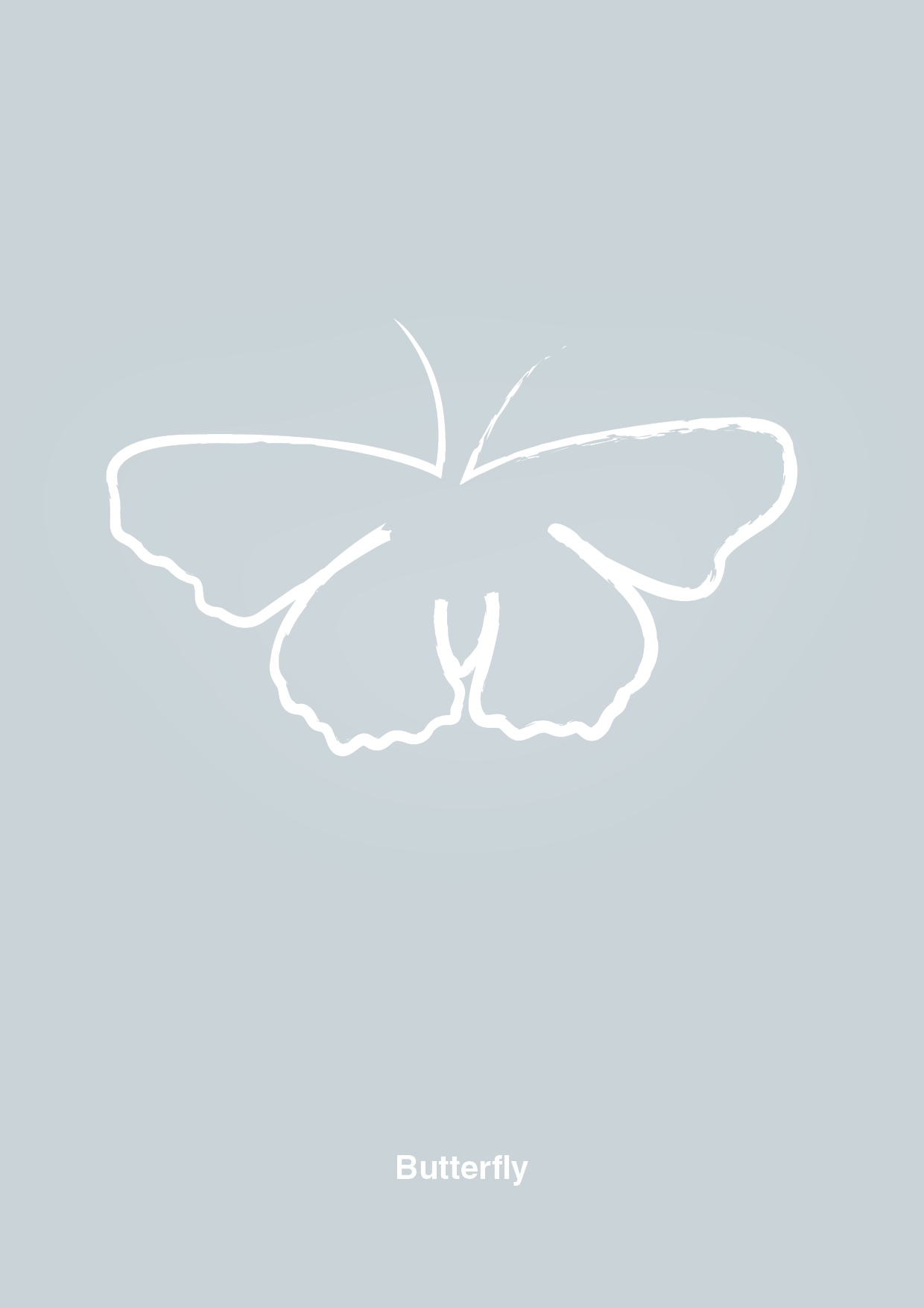plakat: sommerfugl - light drizzle-Tegning-A1two3