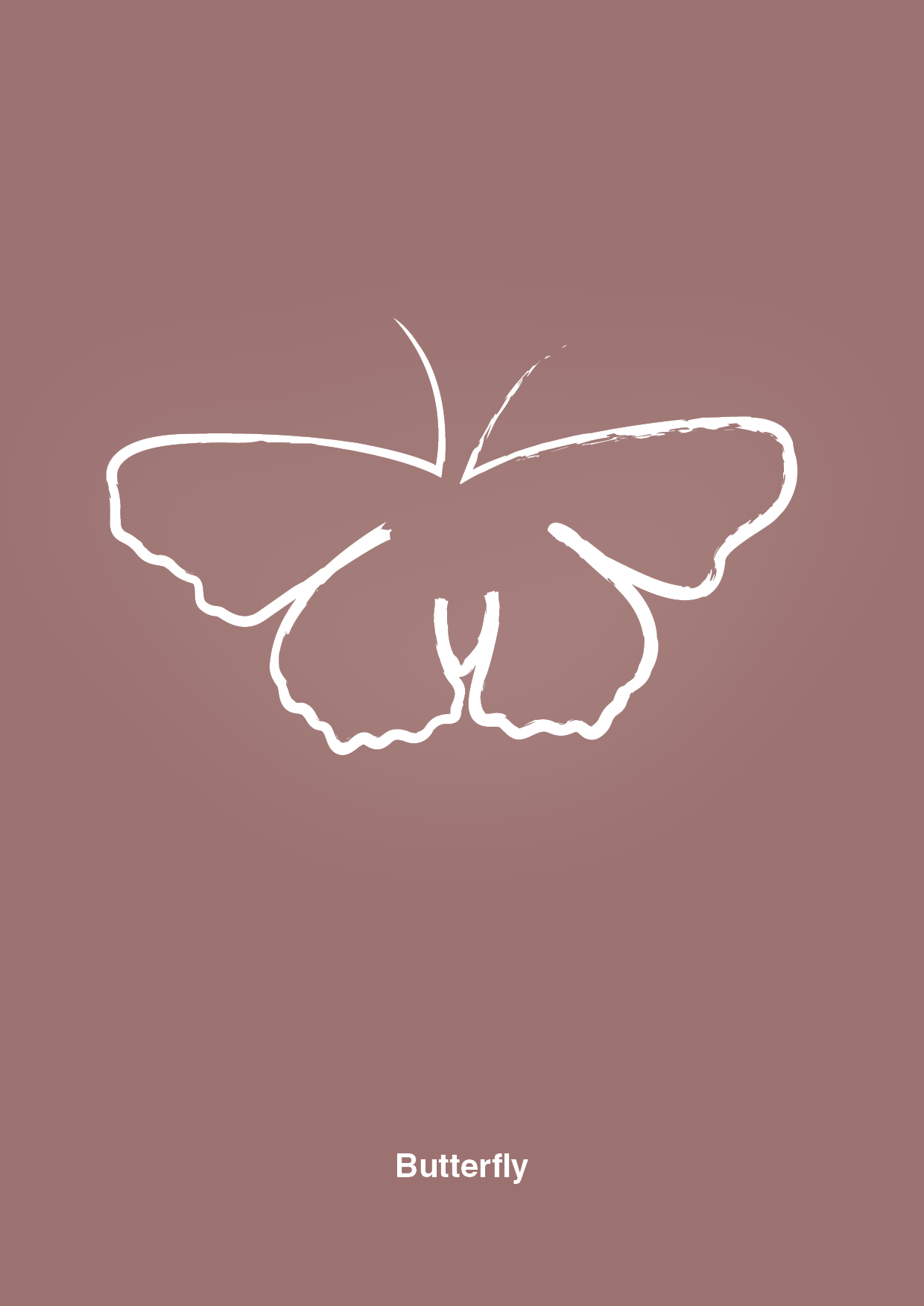 plakat: sommerfugl - plum-Tegning-A1two3